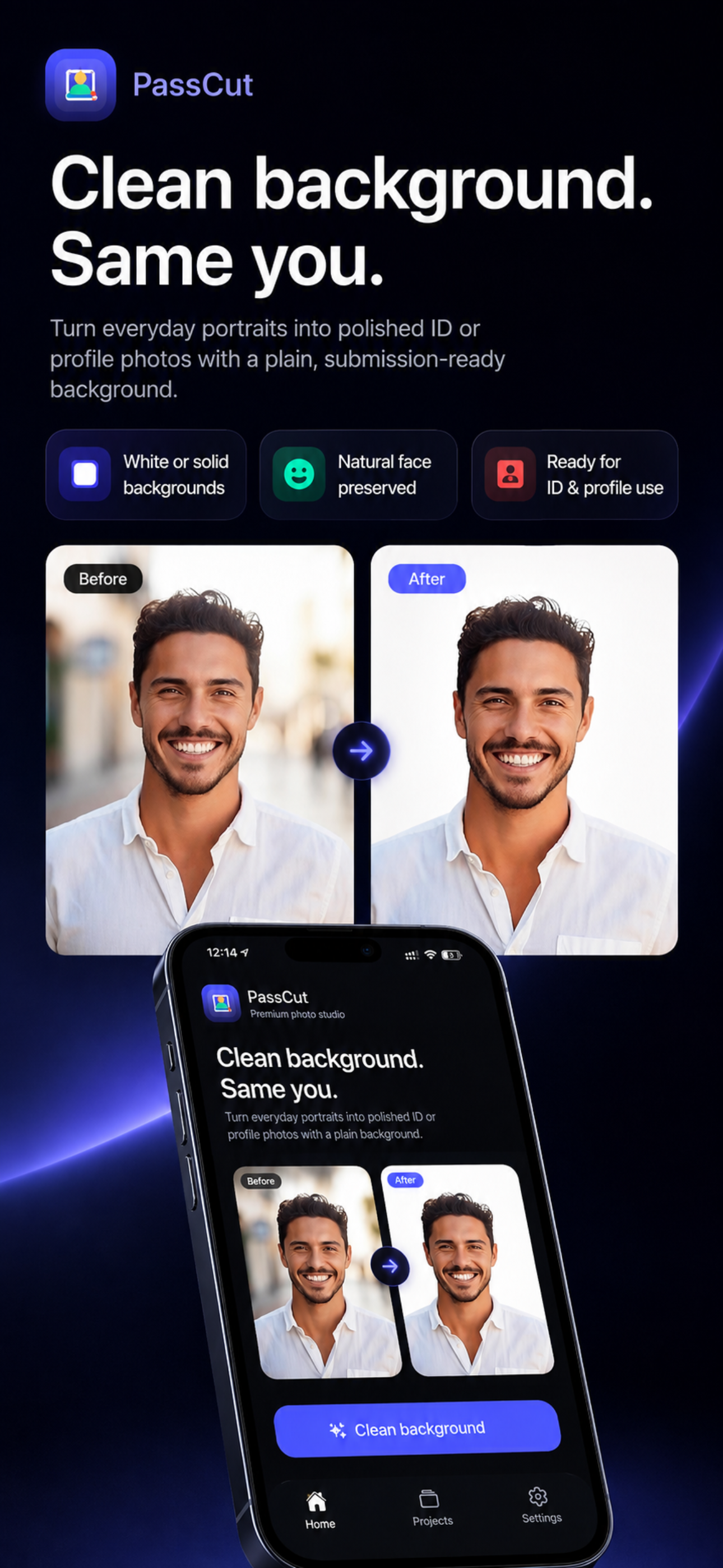 Featured & social — sticker cut-outs on gradient backdrops